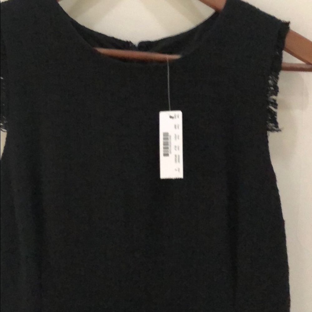 J.Crew new black tweed shift dress sleeveless